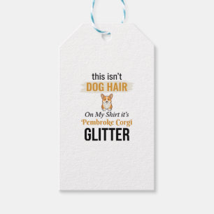Étiquettes-cadeau Pembroke Corgi Pailleté Création Drôle pour Amateu