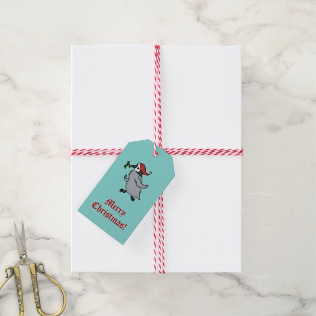 Étiquettes-cadeau Penguin de Christmas (Avec de la ficelle)
