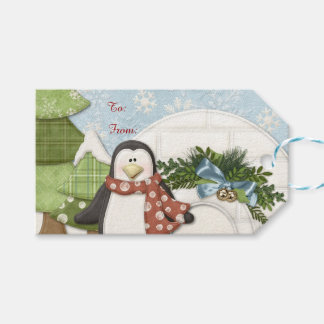 Étiquettes-cadeau Penguin de Christmas