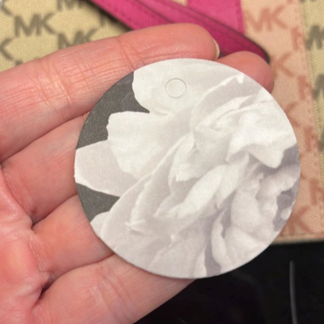 Étiquettes Cadeau Peony exquis noir et blanc (Créateur téléchargé)