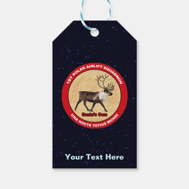 Étiquettes-cadeau Père Noël - 1er Escadron de transport aérien polai (Devant)