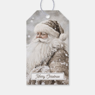 Étiquettes-cadeau Père Noël à l'ancienne Joyeux Noël