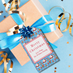 Étiquettes-cadeau Père Noël avec les animaux de la forêt