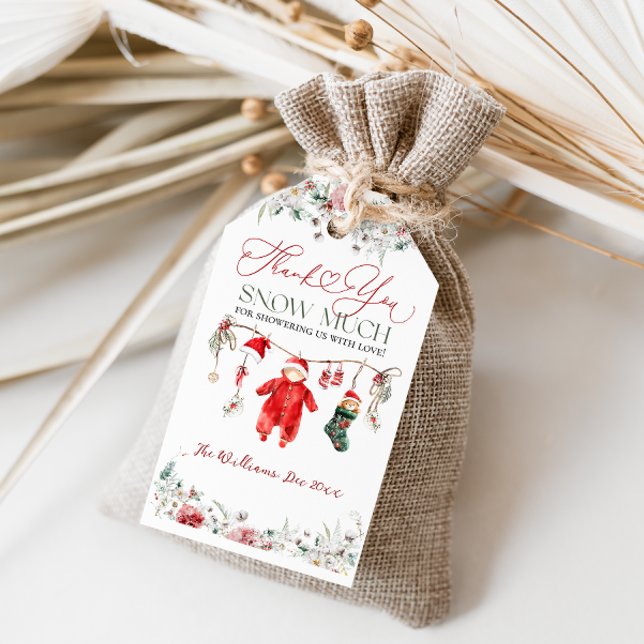 Étiquettes-cadeau Père Noël Baby Christmas Baby shower genre neutre (Créateur téléchargé)