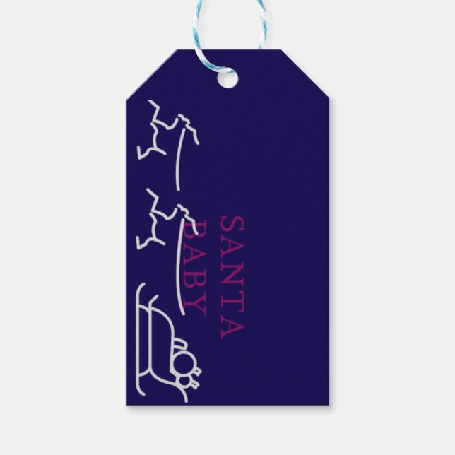 Étiquettes-cadeau Père Noël Baby : Festive et Flirty Holiday Cheer" (Devant)