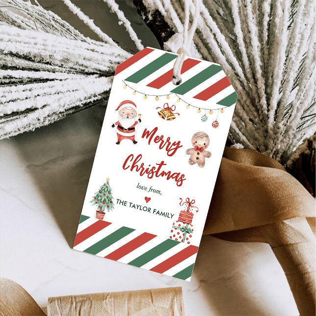 Étiquettes-cadeau Père Noël Cookies Noël fête d'anniversaire (Créateur téléchargé)