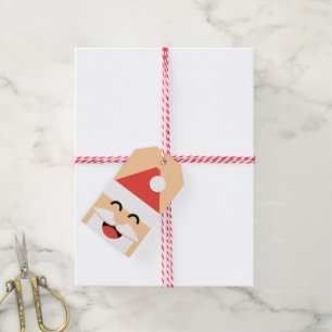 Étiquettes-cadeau Père Noël Face Christmas