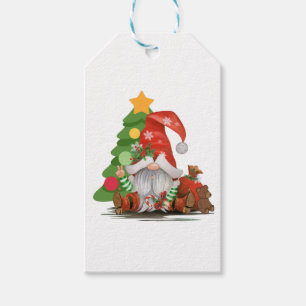 Étiquettes-cadeau Père Noël Gnome - Drôle Noël Gnome Design Magnet