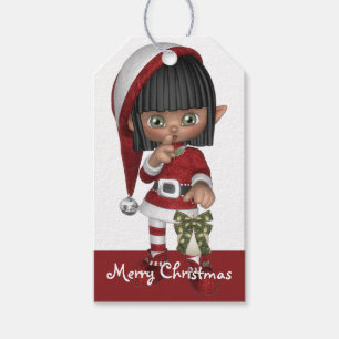 Étiquettes-cadeau Père Noël Little Helper Elf - Noël d3 -