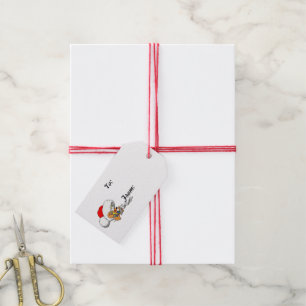 Étiquettes-cadeau Père Noël Mouse Liste de Noël de Père Noël Tags ca