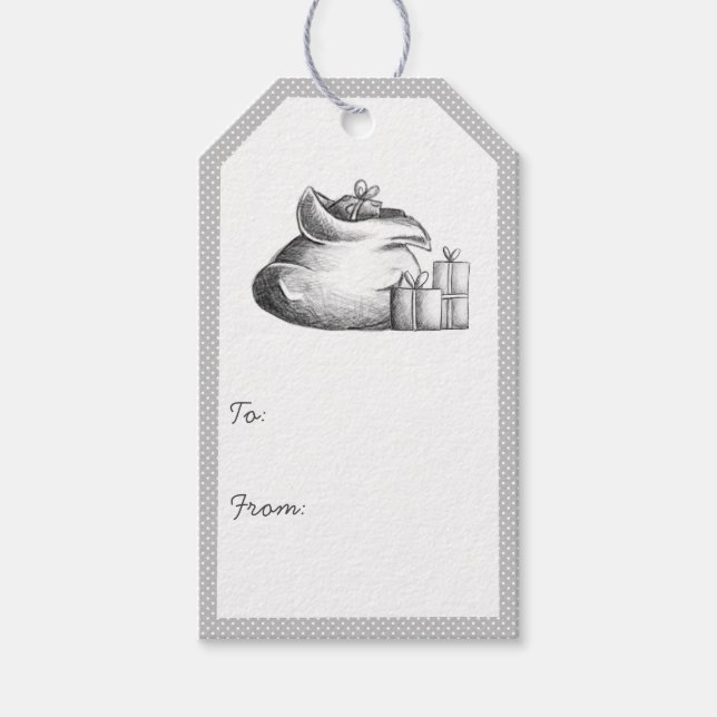 Étiquettes-cadeau Père Noël présente Noël à (Devant)