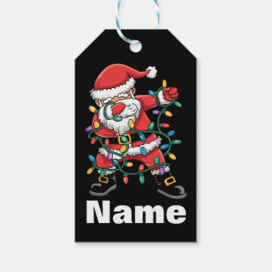 Étiquettes-cadeau Père Noël qui fait le dab Cadeau de Noël personnal