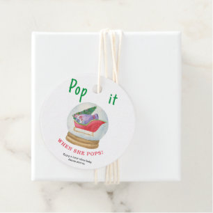 Étiquettes Cadeau Père Noël sled - Pop it When elle popup