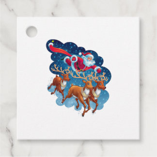 Étiquettes Cadeau Père Noël Sleigh Adventure