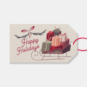 Étiquettes-cadeau Père Noël Sleigh Cadeaux Présentations