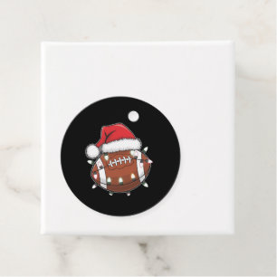Étiquettes Cadeau Père Noël Sports Noël Amant de Football Américain