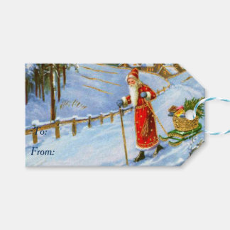 Étiquettes-cadeau Père vintage Noël