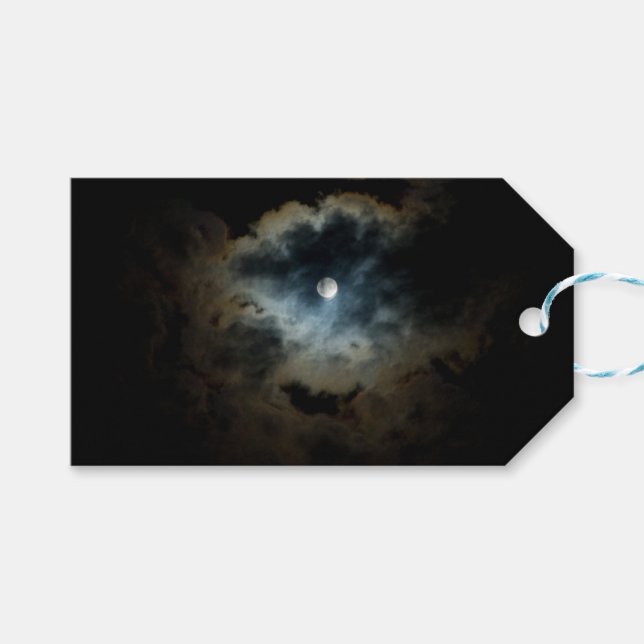 Étiquettes-cadeau perle de minuit (Devant (Horizontal))