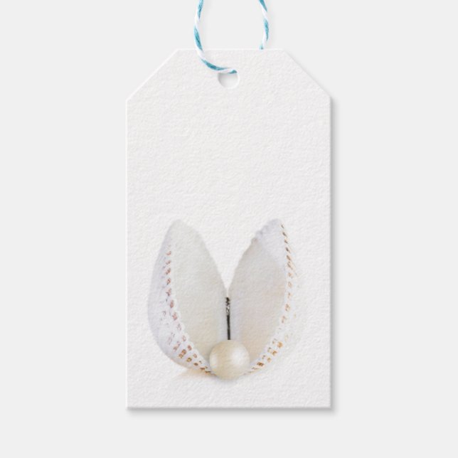 Étiquettes-cadeau Perle et coquillage (Devant)
