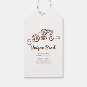 Étiquettes-cadeau Perles uniques Whimsical sur une perle de chaîne m