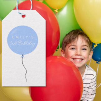 Étiquettes-cadeau Personalised Balloon Party birthday christening 