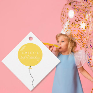 Étiquettes Cadeau Personalised Balloon Party birthday christening 