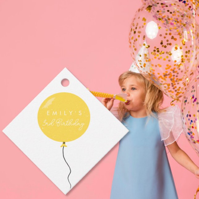 Étiquettes Cadeau Personalised Balloon Party birthday christening  (Créateur téléchargé)