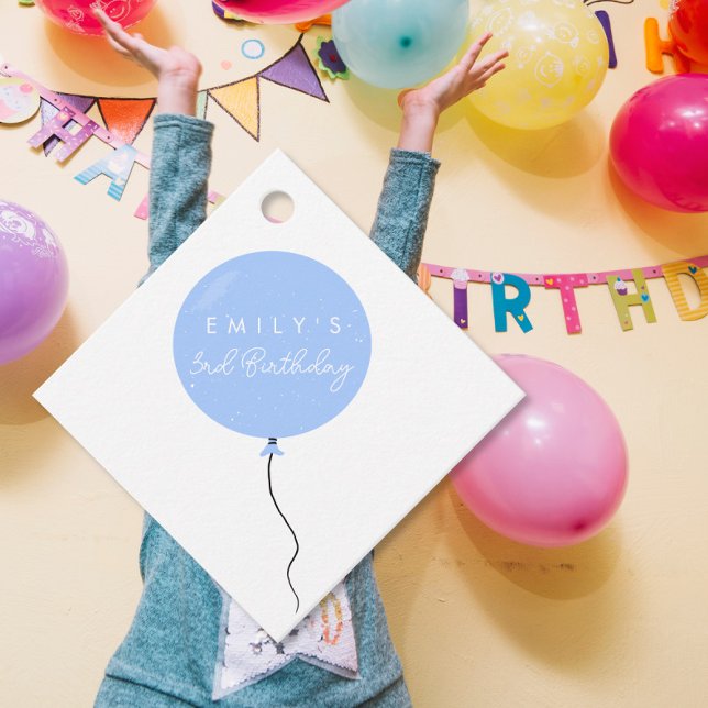 Étiquettes Cadeau Personalised Balloon Party birthday christening  (Créateur téléchargé)