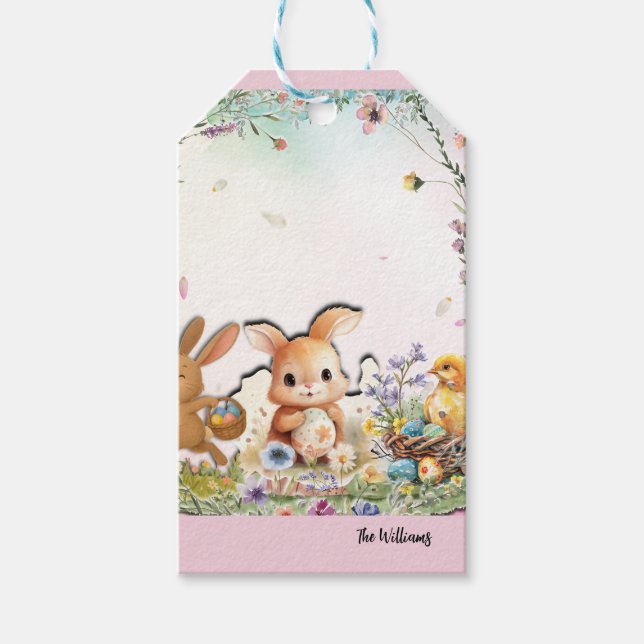 Étiquettes-cadeau Personalized Easter Stickers (Devant)