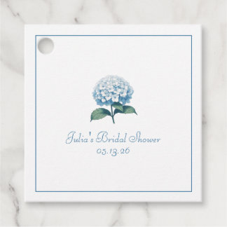 Étiquettes Cadeau Personnalisé Chic Fête des mariées Élégant Bleu Hy