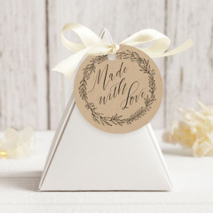 Étiquettes Cadeau Personnalisé Fabriqué avec amour Fermette