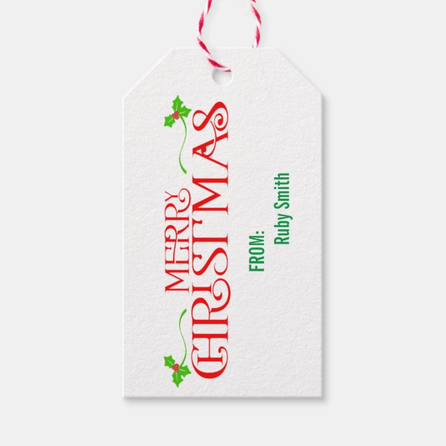 Étiquettes-cadeau Personnalisé Joyeux Noël Fun Personnalisé (Devant)