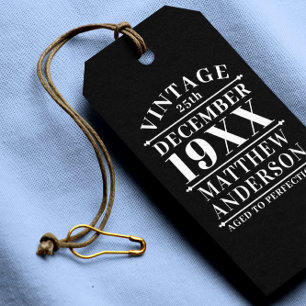 Étiquettes-cadeau Personnalisé Vintage à la perfection