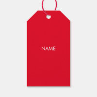 Personnaliser avec nom, texte minimaliste rouge bl