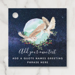 Étiquettes Cadeau Personnalité d'Owls