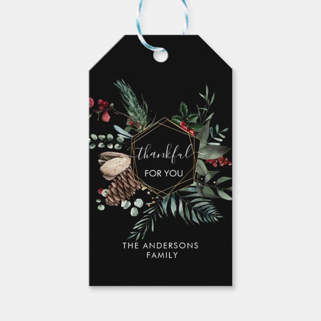 Étiquettes-cadeau Personnel Thankful for you ! (Devant)