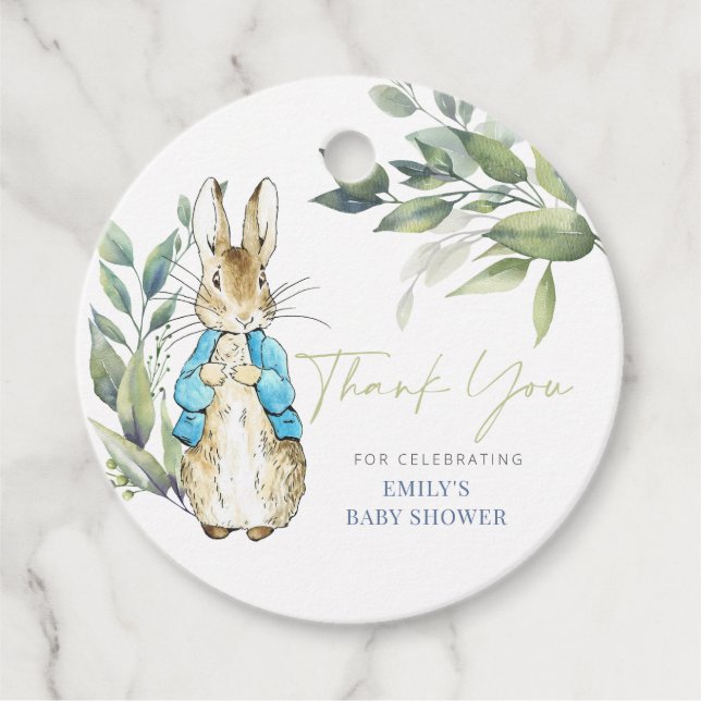 Étiquettes Cadeau Peter Rabbit Baby shower Invitation (Devant)