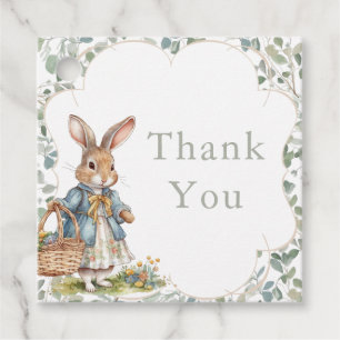 Étiquettes Cadeau Peter Rabbit fille Baby shower Merci