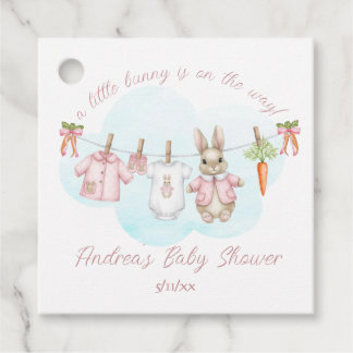 Étiquettes Cadeau Peter the Rabbit Girl Clothesline Baby Shower