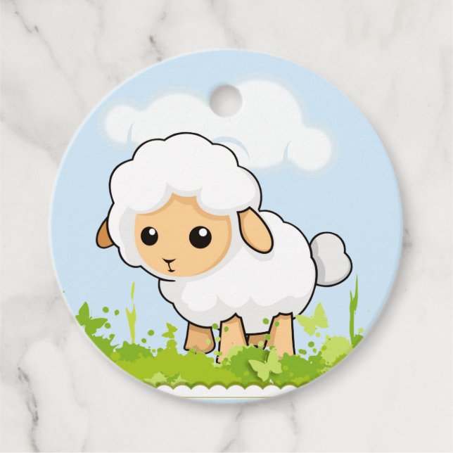 Étiquettes Cadeau Petit Agneau Cutest (Devant)