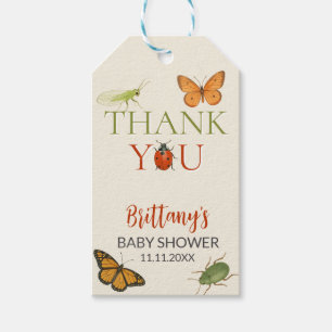 Étiquettes-cadeau Petit Baby shower d'insectes de bugs d'amour