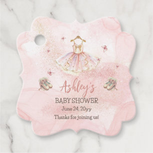 Étiquettes Cadeau Petit Baby shower fille Ballerina Tutu rose mignon