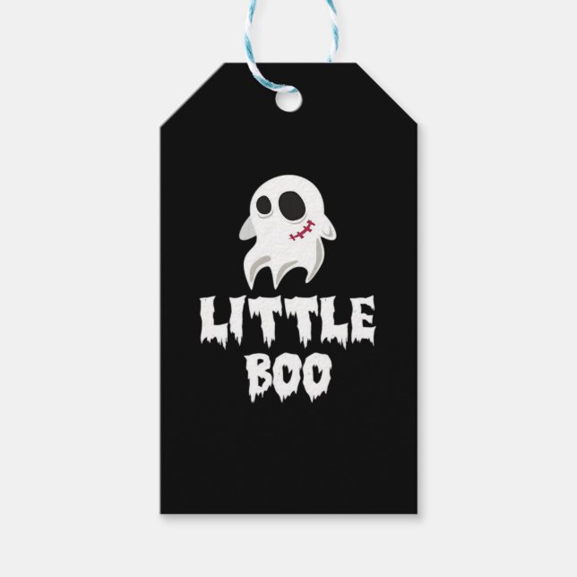 Étiquettes-cadeau Petit Boo Dans Graphique Cool Halloween (Devant)