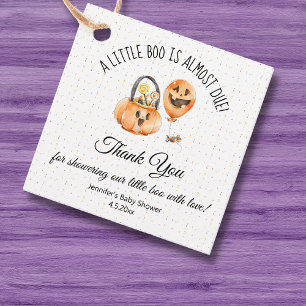 Étiquettes Cadeau petit boo est presque dû merci baby shower