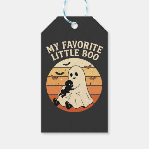 Étiquettes-cadeau Petit Boo Halloween Fantôme Bébé Rétro Soleil Favo