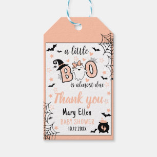 ÉTIQUETTES-CADEAU PETIT BOO PINK HALLOWEEN BABY SHOWER MERCI