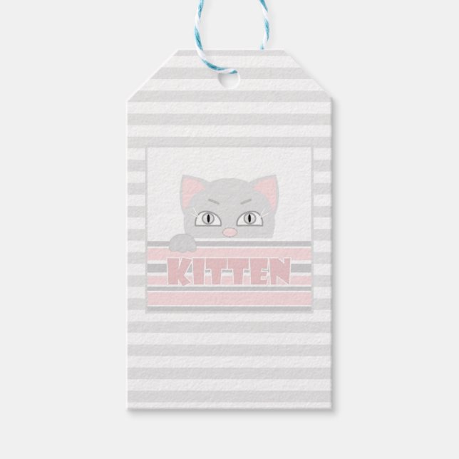 Étiquettes-cadeau Petit chaton (Devant)