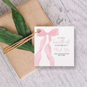 Étiquettes Cadeau Petit cœur élégant rose bébé Shower