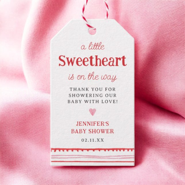 Étiquettes-cadeau Petit Cœur sur le Chemin Arrivée Saint-Valentin (Créateur téléchargé)