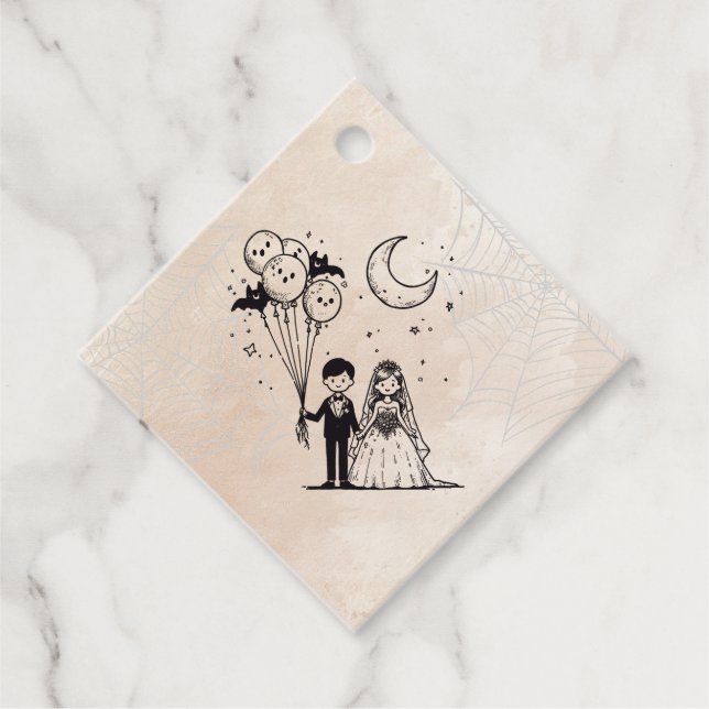 Étiquettes Cadeau Petit Couple Effrayant (Devant)